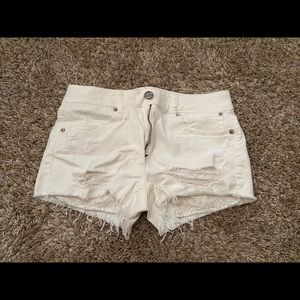 American eagle high waisted white shorts
